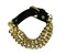 Double Row Curb Link Bracelet With Black Leather Clasp